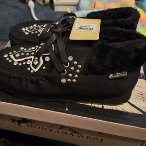 Montana West Black Moccasins